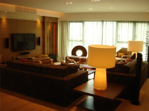 乐尚装饰 龙湖U城 78平 二居室 造价11万 现代风格 客厅