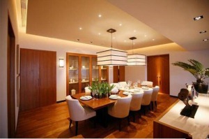 乐尚装饰 北岸江山 130平 四居室 造价30万 中式  餐厅