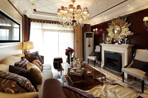 乐尚装饰 御龙天峰 97平 三居室 造价10万 欧式 客厅