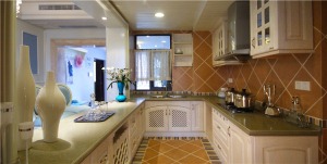 乐尚装饰 首创德尔菲谷 252平 别墅 造价26万 地中海风 厨房