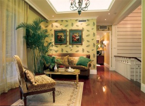 乐尚装饰 融创凡尔赛 118三居室  造价15万 美式风 客厅
