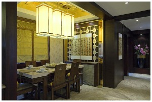 乐尚装饰 中铁山水时光 150 三居室 造价22万 中式 餐厅