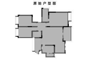 重庆乐尚装饰 半山公馆130平米三居室现代风格户型图