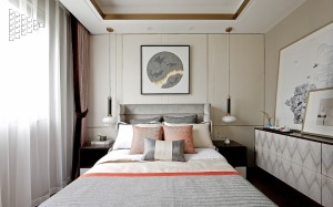 重庆乐尚装饰丨万国城132平米现代轻奢风格卧室效果图