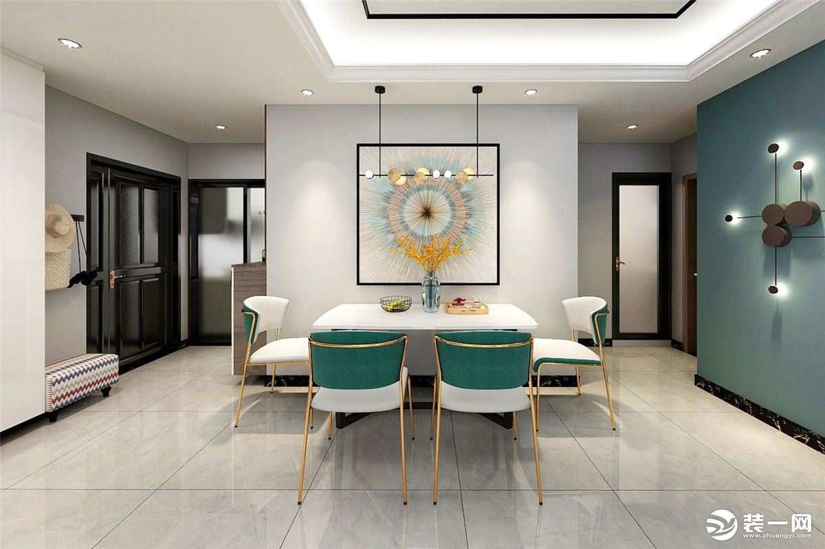 大面积留白带给人安定平和，与沉稳优雅的金色系的边框搭配，给家一个轻奢、美好的感觉。