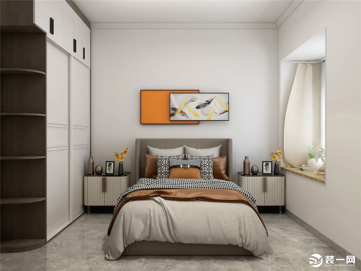 卧室的配色与装饰，彰显出主人高级的品味。