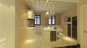陆良新城国际95平方开放式厨房设计图