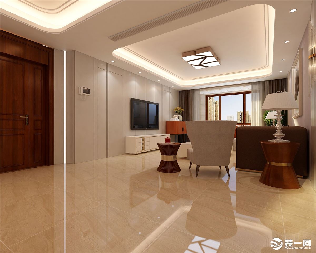 四室二厅，建筑面积160㎡，各空间户型设计合理，设计风格为极简。