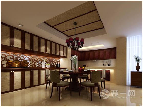 滇池卫城  136平 三居室 造价26万 东南亚风格 餐厅