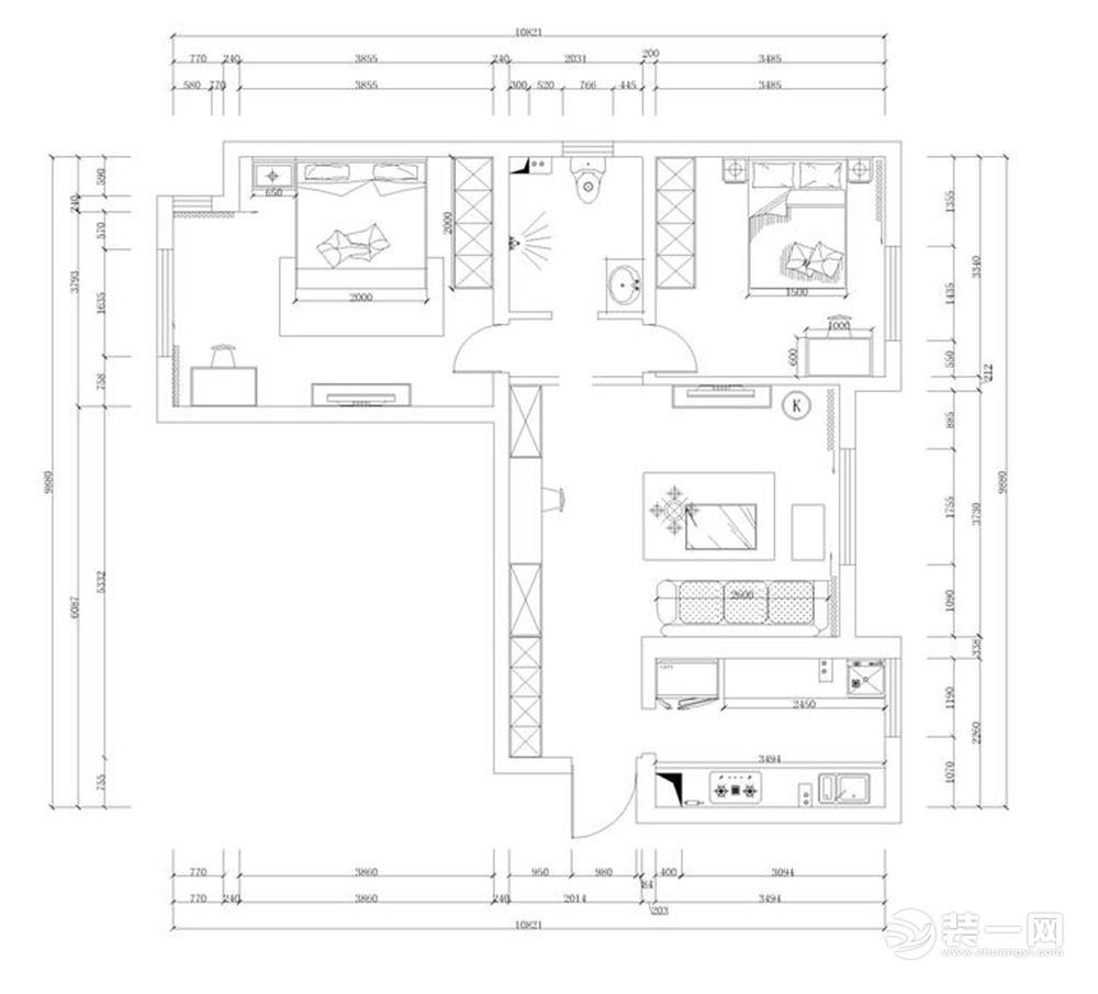 简欧风格 全和园 100㎡