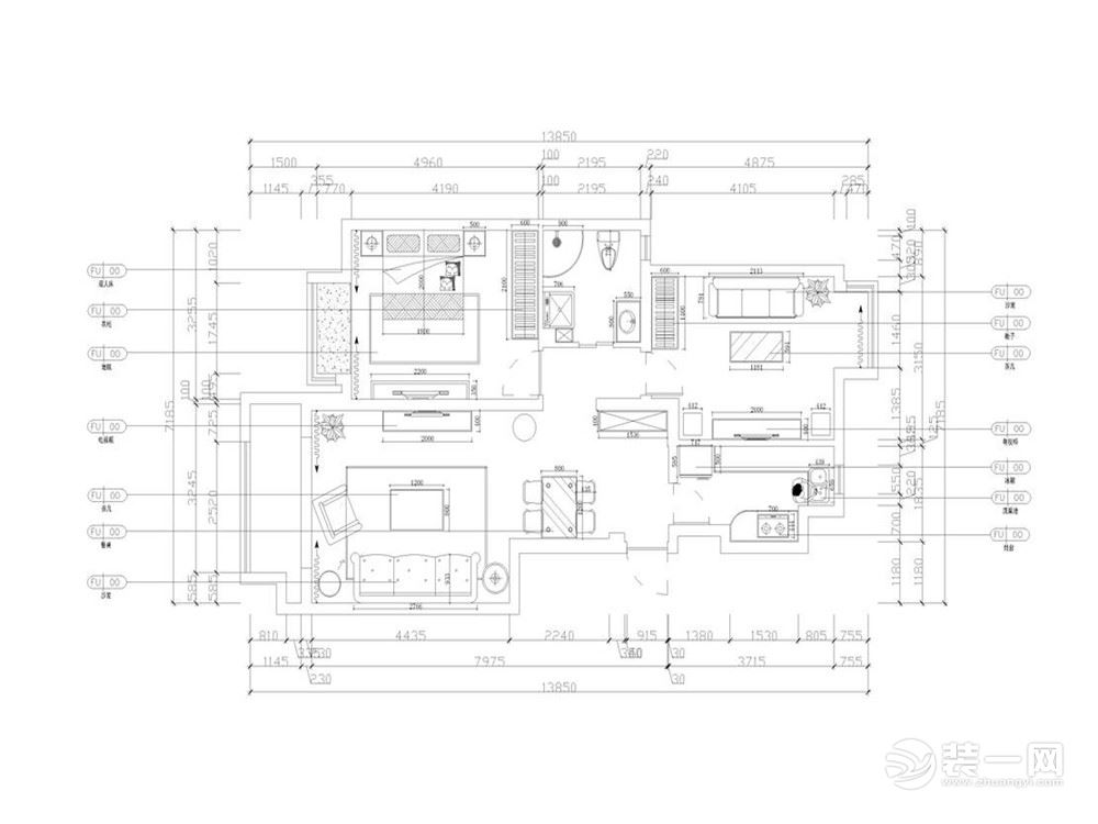  本户型设计成简约美式风格，以简单的实用性为主，整体给人一种简约大气的气息，加上美式元素，使宽敞的空