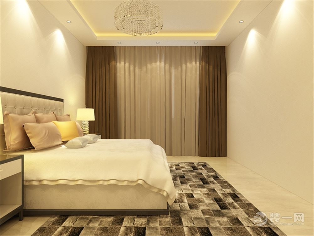     卧室地面也是采用的800*800地砖，整个空间的地面都是采用地砖通铺，地砖的导热性能比较好，