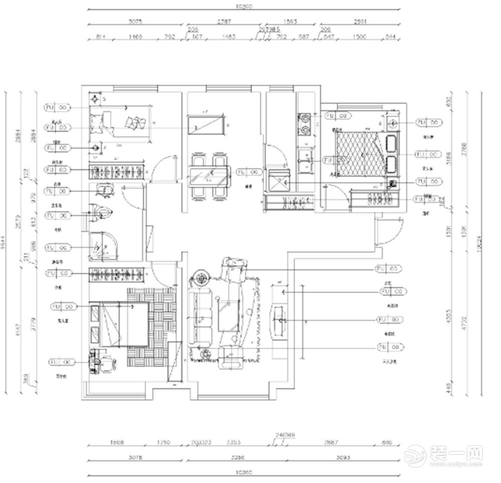 此户型房体结构合理，是一个适合长久居住的生活环境。户型南北通透，布局紧凑，动静分明