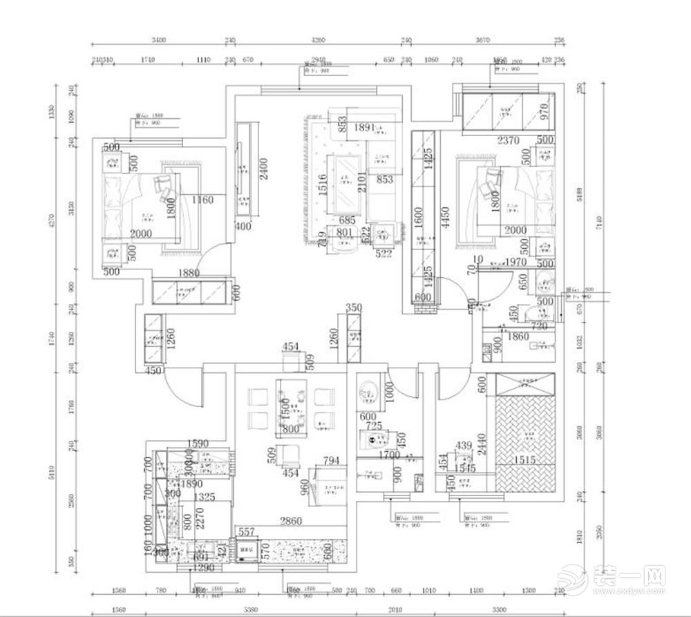 此户型房体结构合理，是一个适合长久居住的生活环境。户型南北通透，布局紧凑，动静分明