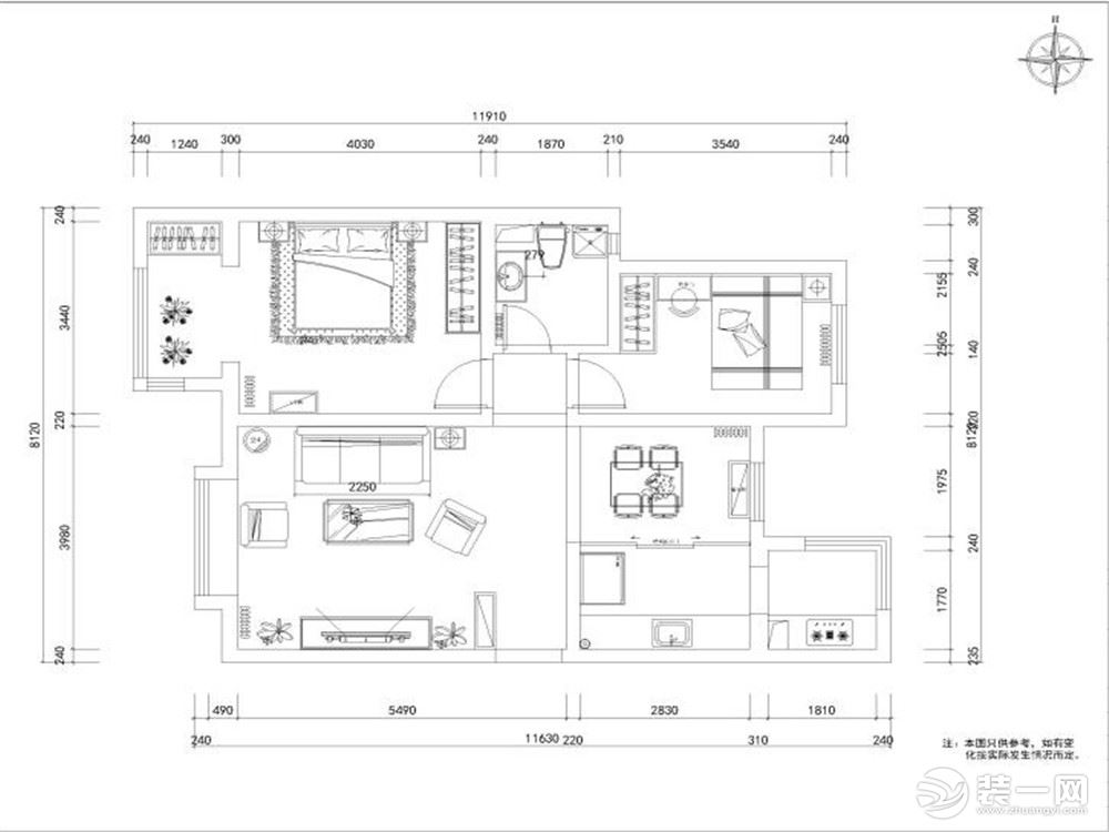 整体空间以暖色为主，简洁明快的家具，给人营造了非常温馨的家的氛围。