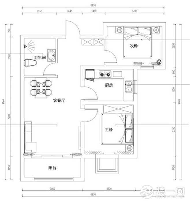 该户型总体格局比较规则，采光条件较为充足，显得用户更宽尚明亮。