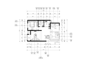 新中式风格童年河三室两厅一厨一卫103.5㎡