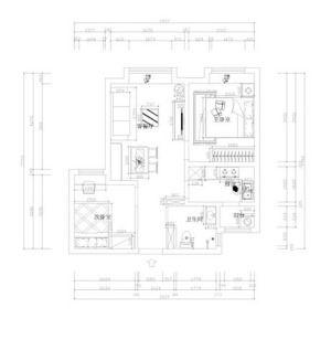 本案是首创悦山郡两室两厅一厨一卫83平米户型，通过对户型的整体分析