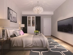 次卧面积较小，没有做过多的造型只是在家具的选择上简单大方，整体空间舒适温馨适合居住