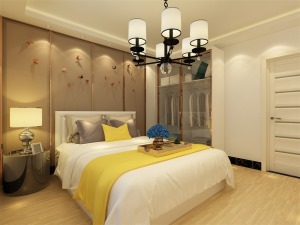 臥室的設計空間合理簡潔，從簡單舒適中體現生活的精致。
