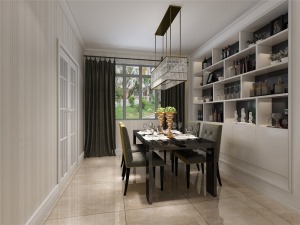 在餐厅和客厅的设计上除了多功能的布置之外，还要用简洁的沙发和茶几以及现代简约风格的画幅来装点