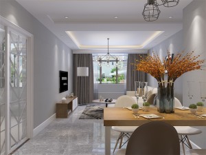 客厅作为待客区域，要明快光鲜，用地砖，使整体上有一种宽敞而富有历史气息。