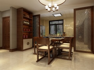 客厅作为待客区域，要稳重，用白色地砖，使整体上宽敞。墙面顶面采用上下两种颜色