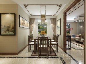 客廳作為待客區域，要穩重，用白色復古地磚，使整體上寬敞。墻面頂面采用上下兩種顏色