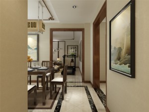 客廳作為待客區域，要穩重，用白色復古地磚，使整體上寬敞。墻面頂面采用上下兩種顏色