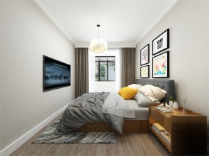 客厅的设计中采用奶咖色的墙面乳胶漆，沙发采用浅灰色的布艺沙发，用橘色抱枕点缀