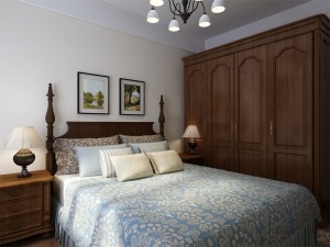 卧室首创悦山郡  两室  83㎡  美式风格