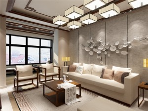 【力天装饰】金伦公寓  三室  156㎡  新中式风格