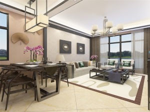 本方案为天津塘沽中央学府两室两厅一厨一卫75平米户型。和业主进行沟通后，最终决定是新中式风格。