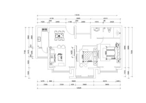 本案是奥莱城94㎡的三室两厅两卫的案例，整体户型平整，空间合理，室内采光通风效果好