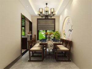 客厅作为待客区域，要稳重，用浅色地砖，且室主人喜欢温暖鲜明的颜色，所以客餐厅墙面家具色彩比较清新，软
