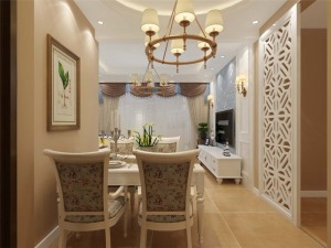 整体偏白的格调，与暖黄色的墙体相融合，给人温暖舒适的用餐环境。