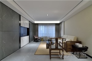 【力天装饰】龙瀚南园120㎡ 两居室 新中式 家装效果图