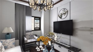 【力天装饰】远洋公寓 70㎡ 两居室 中式家装效果图