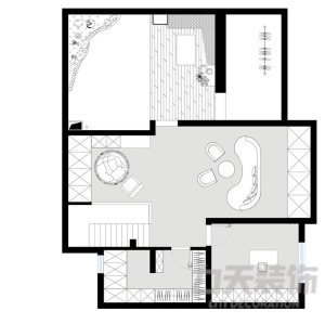 【力天装饰】美庭院  240㎡ 三居室 欧式 家装效果图