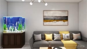 【力天装饰】水竹家园 83㎡ 两居室 北欧 家装效果图