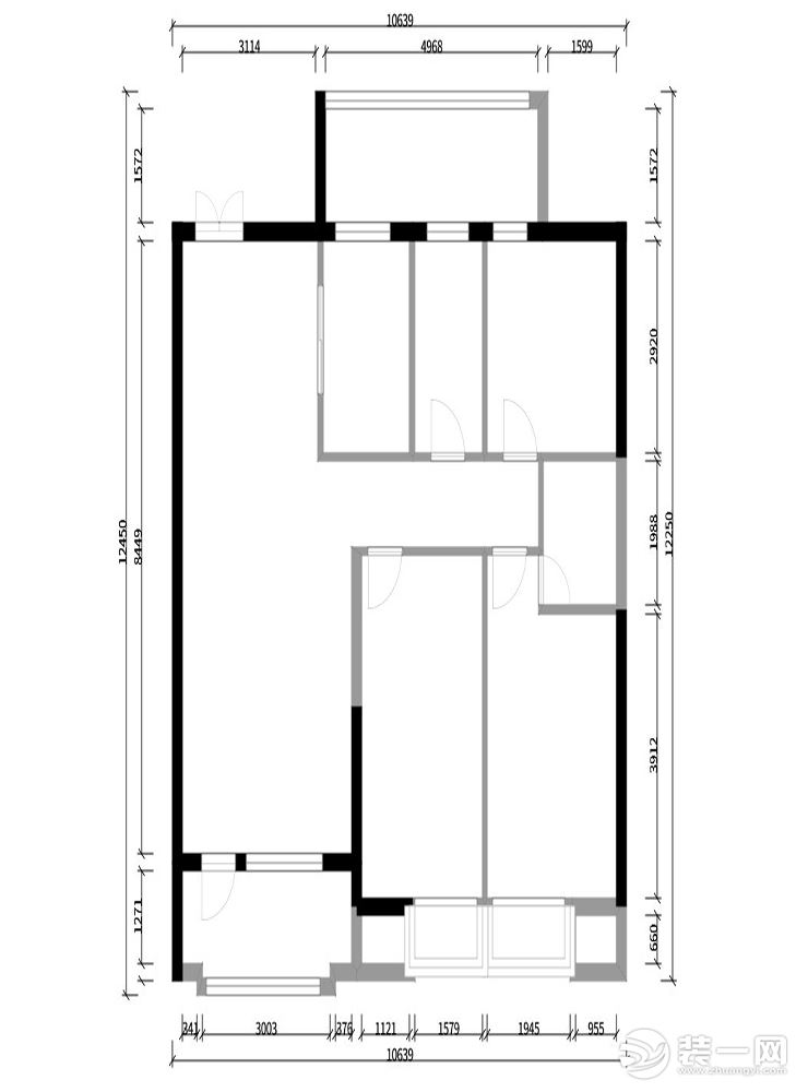 餐廳：整個餐廳的設計是與客廳風格呼應的，同色的客餐廳背景墻更加完整，延長了整個空間之大和諧。