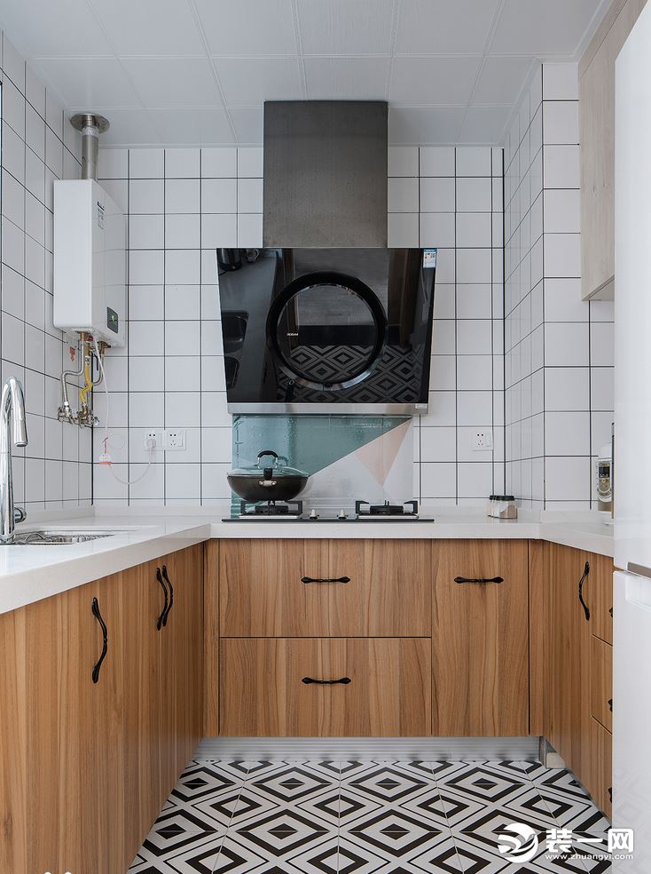 90平北欧风格装修厨房实景图