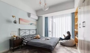 【上海缘环】40㎡轻奢风格小公寓装修效果图，色彩绚烂明媚！
