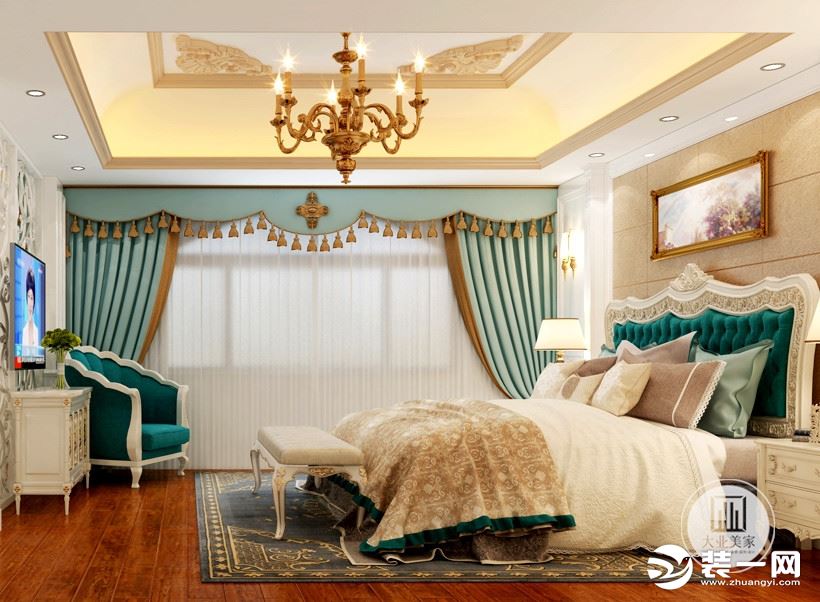 加州城—欧式古典别墅300平大业美家卧室