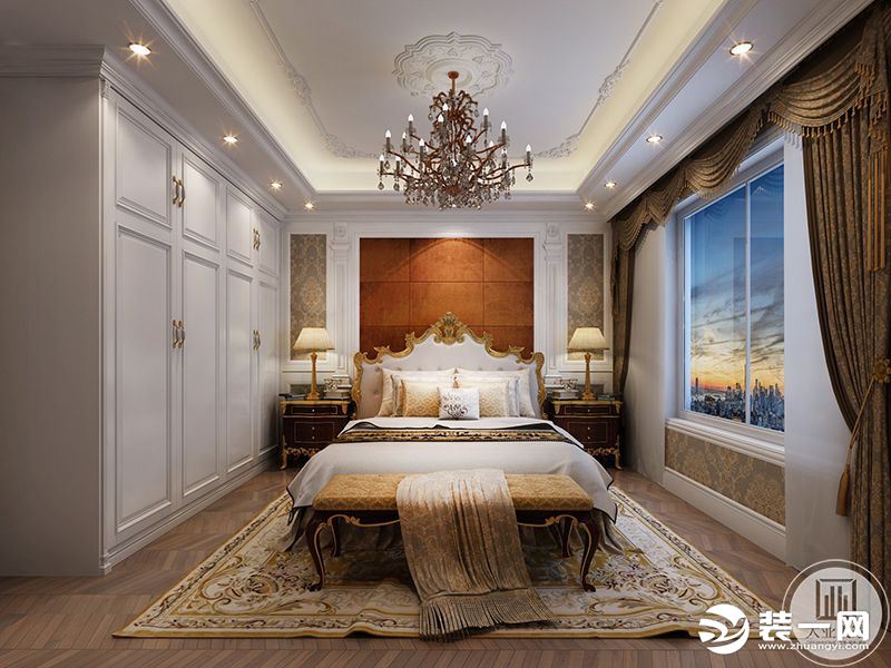 三层主卧室、美式风格装修效果图