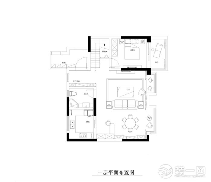 棲原上疊一層平面布置效果圖