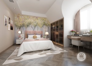 南京长江之家复式155平日式风格效果图卧室