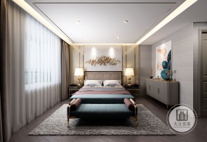 南京雅居乐滨江国际平层135平现代日式轻奢卧室