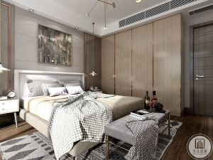 一层卧室现代轻奢装修效果图