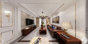 客厅，整体白色调为主色调，在原始户型的基础上，重新划分了每个区域的空间，使得功能划分更加鲜明 